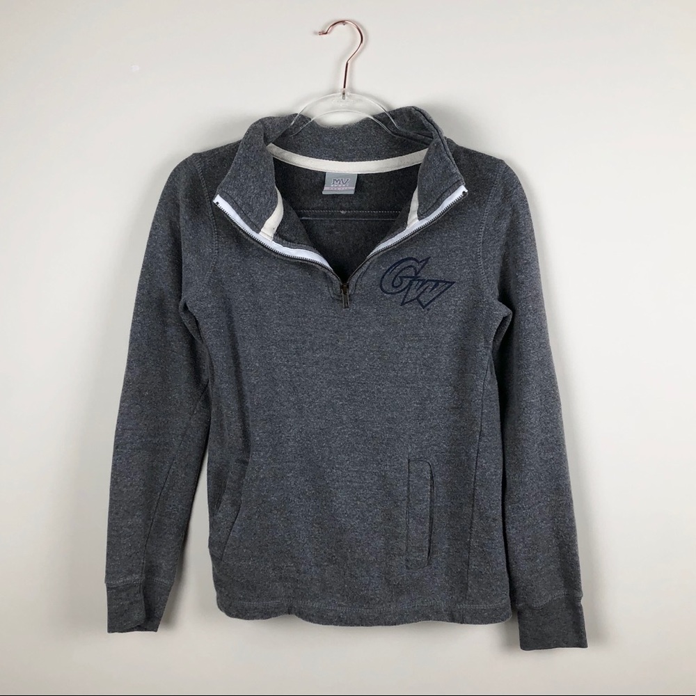 George Washington University Sweatshirt Quarter-Zip GW XS